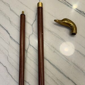 Vintage brass duck head walking stick